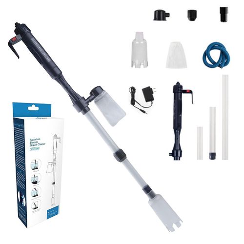 Nettoyeur De Gravier D'aquarium Électrique 4 En 1 Siphon Automatique Aspirateur Étanche Pour Changeur D'eau Laver Le Sable Outils De Nettoyage D'aquarium Fan20240704-Yuy