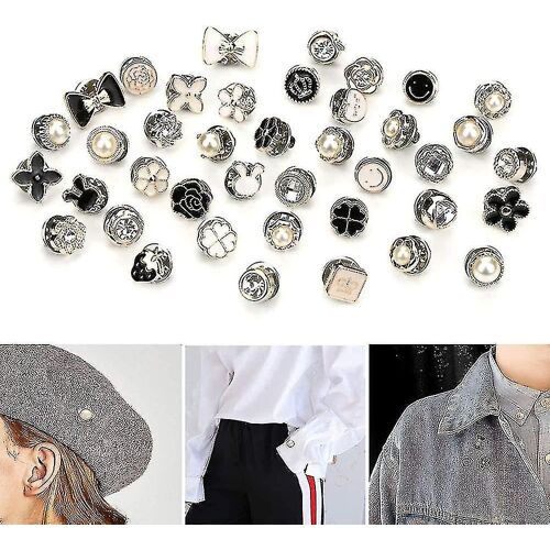 40 Style Mignon Enamel Lapel Pin Set, Mini Broche Pin Badges Cover Up Boutons Pour Femmes Chemises, Robes, Cardigan Col Épingles De Sécurité, Boutons De Manchette, Vêtements Ba