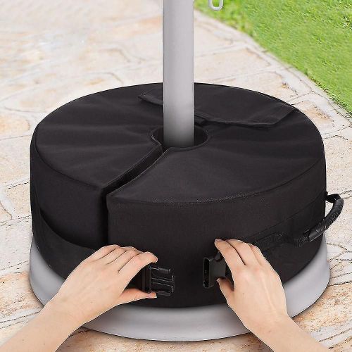 Sac de poids de base de parapluie rond détachable de 18 "",poids de parapluie pour patio,plage,porte-à-faux extérieur ou mât de drapeau,installation facile (forme ronde)