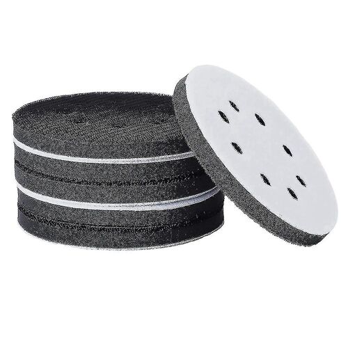 6pcs 5 pouces (125mm) 8 trous tampon d'interface éponge douce pour tampons de ponçage et disques de ponçage auto-agrippants Fo-h-YUHAO