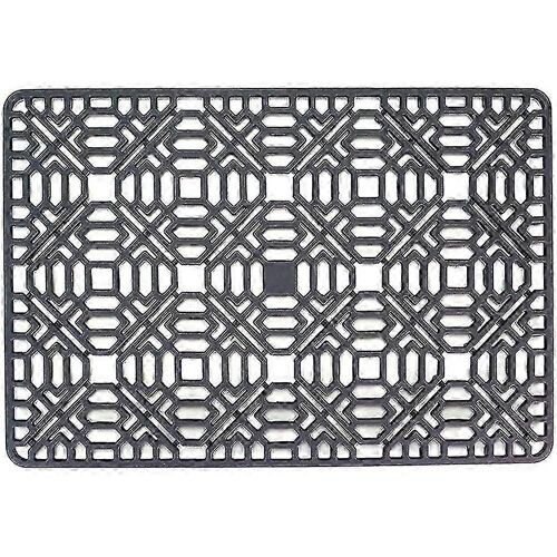 Tapis de protection d'évier en silicone pour éviers en acier inoxydable ou en porcelaine,fond antidérapant gris