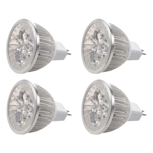 Paquet De 4 Ampoules Led Mr16 Gu5.3 12v 1w Blanc Chaud Lampe De Projecteur