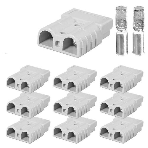 10pcs pour Anderson style connecteurs de prise dc 50a 12-24V 6awg double pôle avec alimentation de contact en cuivre C