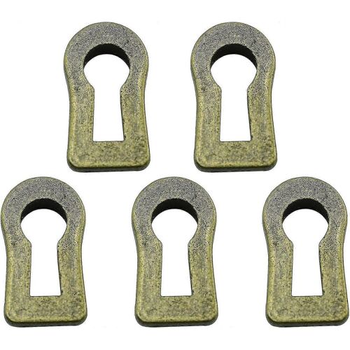 Lot De 5 Écussons En Bronze Antique Pour Décoration De Meubles