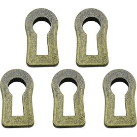 Plaque de couverture de trou de serrure en bronze antique 5PCS,quincaillerie d'armoire vintage pour meubles,tiroir,armoire,décoration