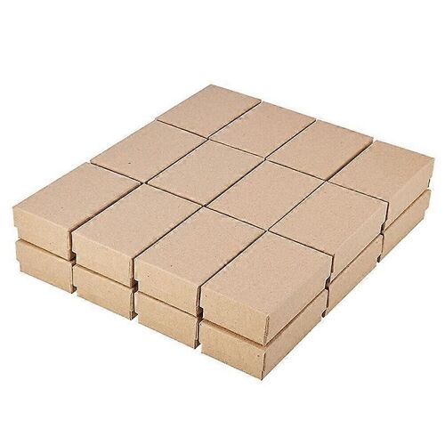 24PCS Kraft Papier Cadeau Boîte Petit Kraft Papier Bijoux Boîte Fait Main En Carton Emballage Cadeau Boîte Weddin