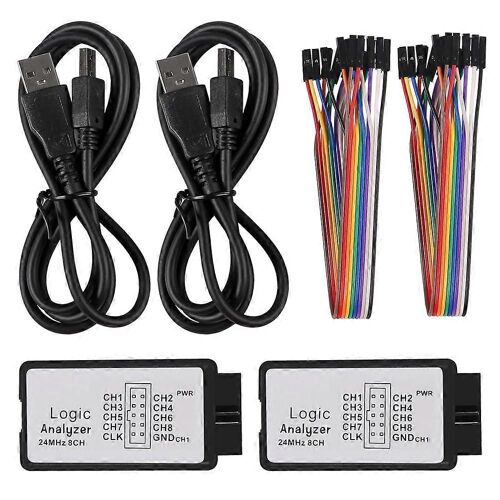 2 Ensembles USB Logic Analyzer 24MHz 8 Canal 24M/Seconds Analyseur Logique Débogueur pour ARM FPGA Logic An