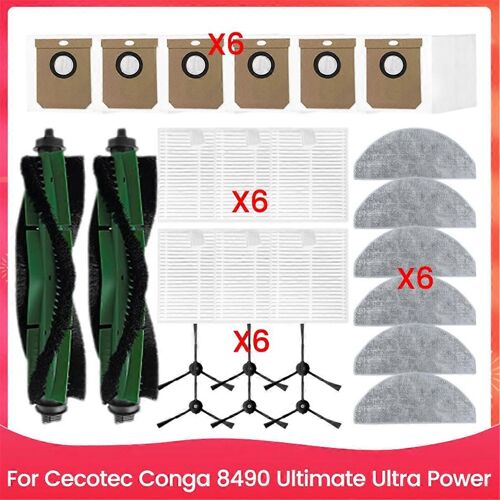 Pièces de rechange pour aspirateur robot 8490 Ultimate Ultra Power, brosse latérale principale, filtre HEPA, chiffon de nettoyage, sac à poussière