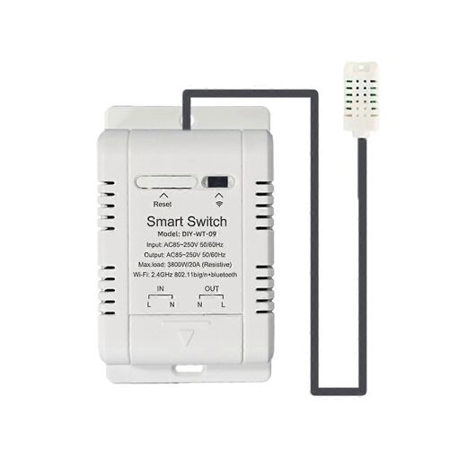 Commutateur Intelligent De Température Et D'humidité Wifi Avec Capteur 1m Commutateur D'humidité De Température 20a Prend En Charge V