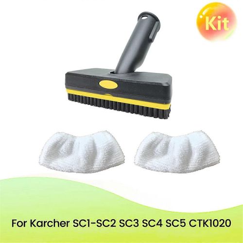 Brosse à vapeur portable de remplacement avec kit de chiffon à vapeur pour nettoyeur vapeur SC1 SC2 SC3 SC4 SC5 CTK1020 Nettoyeur vapeur Pa
