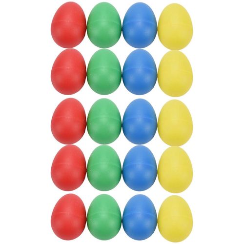 20 Pcs Shaker Oeufs En Plastique Musical Oeuf Shaker Avec 4 Couleurs Enfants Maracas Oeuf Percussion Jouets