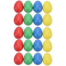 20 Pcs Shaker Oeufs En Plastique Musical Oeuf Shaker Avec 4 Couleurs Enfants Maracas Oeuf Percussion Jouets