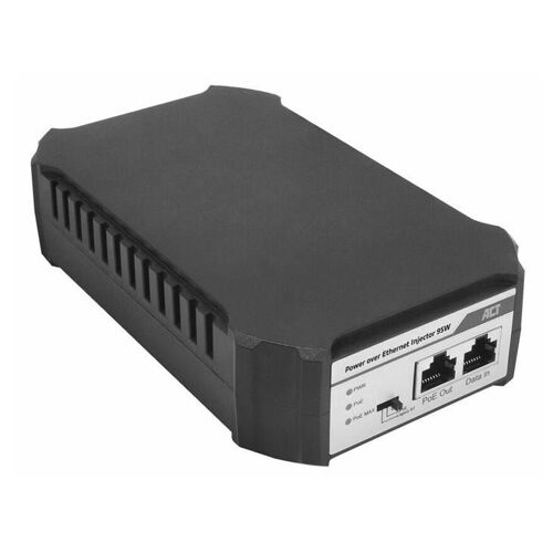 ACT - Injecteur de puissance - Gigabit, PoE+ - CA 100-240 V - 95 Watt - connecteurs de sortie : 1 - noir