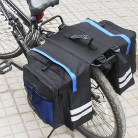 Sac Porte-Bagages Arrière Siège De Vélo Grande Capacité Avec Housse Imperméable Sacoche Selle Vélo -Bleu