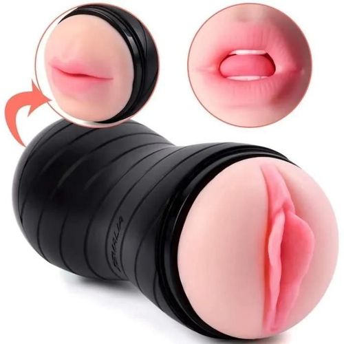Réaliste 2 En 1masturbâteur Pour Jouets Homme, Masturbâteur Pour Homme Avec Deux Ouvertures Vaginette Realiste.