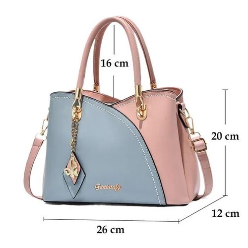 Sac à Main Femme Sac Porté Main Epaule en PU Cuir Sac à Bandoulière pour Dame Sac Femme avec Bandoulière Ajustable Rose