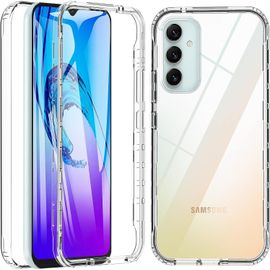 CAUC-Coque pour Samsung Galaxy A34, Etui Samsung A34 5G 360 degrés Protection [avec Protection écran] Antichoc Housse Integrale Silicone TPU Bumper Case Coque pour Samsung A34 (Transparent)