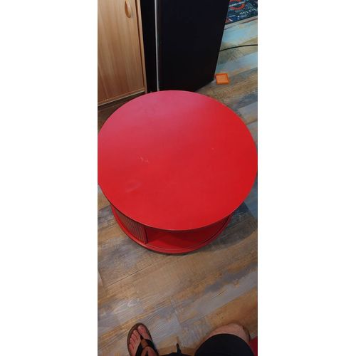 Table Basse Ronde Avec Roulette