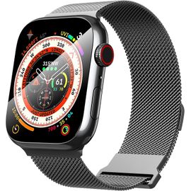 Bracelet Pour Apple Watch 49mm 45mm 44mm 42mm 41mm 40mm 38mm,Métal Avec Aiman Métallique Galvanoplastie Remplacement Watchband Pour Apple Watch Ultra/Series 8 7 6 5 4 3 2 1 Se.[U3521]