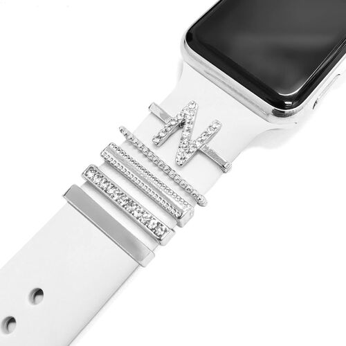 Boucles D'anneau Décoratives En Acier Inoxydable Bijoux Accessoire De Bracelet De Montre Compatible Avec Apple Watch Bracelets En Charms Pour Galaxy Watch Band Fit For All Watch Ba[Bou5252151]