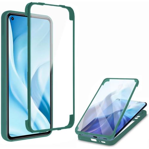Coque Pour Xiaomi Mi 11 Lite 5g, Coque Antichoc À 360 Degrés Avec Protecteur D'écran Intégré, Anti-Rayure Housse Integrale Silicone Tpu Bumper Case Coque - Vert[Wke02779]