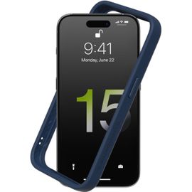 Coque Bumper Compatible Avec [Iphone 15 Pro Max] | Crashguard - Protection Fine Personnalisable - Absorption Des Chocs [Sans Bpa] - Bleu Marine[Wke00063]