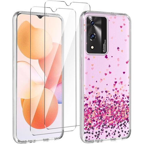 Coque Pour Cubot A10 (6.56"") Transparent Housse + 2 X Verre Trempé Protection Écran, Souple Silicone Étui Protection Bumper Tpu Téléphone Case Cover-Wm85[X1273]