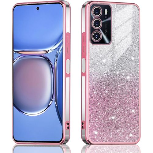 Coque Transparente Pour Oppo A16 / A16s / A54s, Housse Bumper De Téléphone, Coque Ultra Fine Galvanisée Exquise, Étui Pailletée Pour Filles. Rosa[Wke00994]