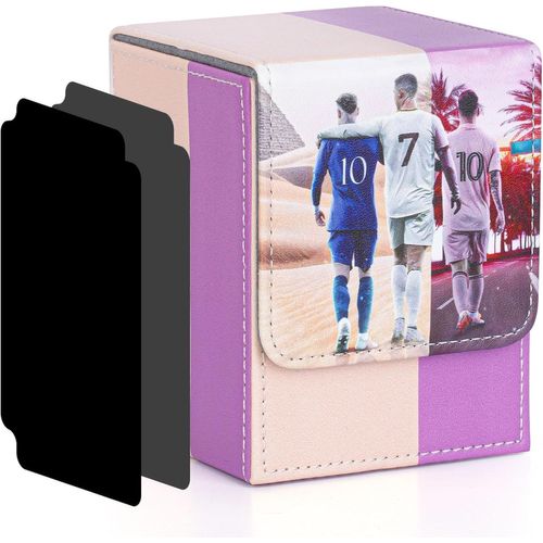 Chenquansarl-Deck Box Pour Cartes De Football - Compatible Avec Cartes Mtg - Pour 110 Cartes Tcg - Avec 2 Séparateurs De Cartes