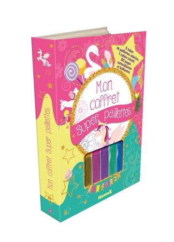 Mon Coffret Super Paillettes - Avec 5 Tubes De Paillettes Colorées, 1 Cahier Créatif, 20 Pages Autocollantes Et Brillantes