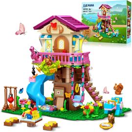 ytseazn-Jouets De Construction De Cabane Dans Les Arbres Avec Lumière Led-618 Pièces Ensemble De Construction De Maison À 3 Étages,Cadeaux De Noël Pour Enfants Filles Garçons