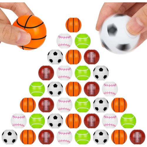 RVKAL-36 Pcs Football Spinner Doigts Jouet,3.5 Cm Ballon De Football Fidget Spinner,Cadeaux De Fête De Soulagement Du Stress Pour Enfants,Mini Ballons De Football,Prix Cadeaux Pour Enfants