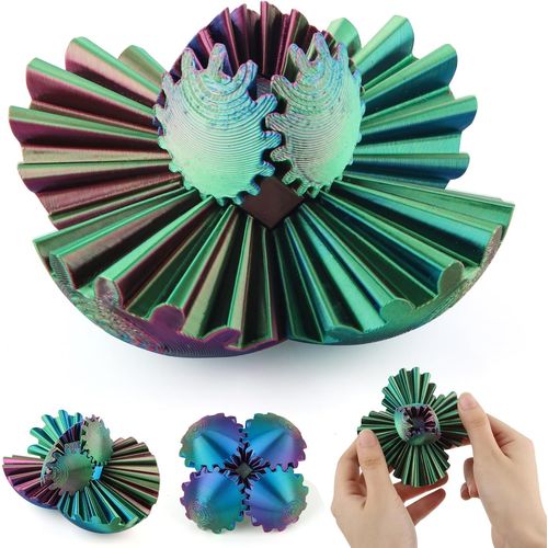 KAL-Boule De Vitesse 3D, Gear Sphere Stress Ball, Boule D'Engrenage En Rotation, Spin Ball Cube Fidget Toy, Jouets Agités Imprimés En 3D, Jouets De Bureau Réduisant Stress Pour Adultes Et Enfants