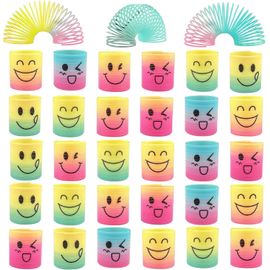 ERYI-30 Pièces Ressort Jouet Enfant, Mini Jouets Ressort Magique, Petits Cadeaux Anniversaire Enfant, Jouets En Plastique À Boucle De Ressort, Rainbow Spiral Bobine, Ressort De Jouet Pour Enfants