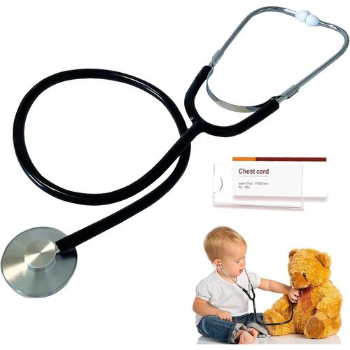 RVKAL-Stéthoscope Pour Enfants,Jouet De Stéthoscope De Travail,Noir