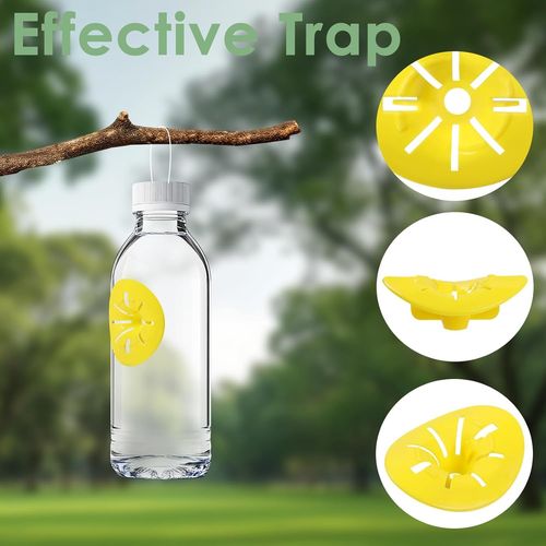 ASFASFq-Lot de 12 Pièges à Guêpes en Plastique à Suspendre en Forme de Fleur, Réutilisables pour la Lutte Antiparasitaire en Extérieur, pour Jardins, Terrasses et Fermes