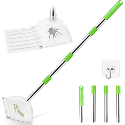 Attrape Araignée, Attrape Insectes Vivants, Attrape-araignée à Long Manche, Outil d'Attrape-Insectes, Pièges à Cafards Araignées, Piège à Araignées, Capture de Gros Insectes sans Contact