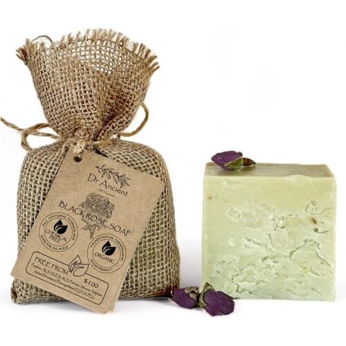 Barre De Savon ¿¿ La Rose Noire Bio Naturel V¿¿G¿¿Talien Traditionnel Fait ¿¿ La Main Antique - D¿¿Maquillant, Nettoyant Pour La Peau - Savon Naturel Pur ! 