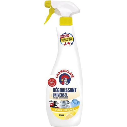 Chanteclair - Spray Dégraissant Universel Citron Nettoyant, Idéaux sur Tout, Efficaces Partout, Fonctionne Tête en Bas - 600 ml
