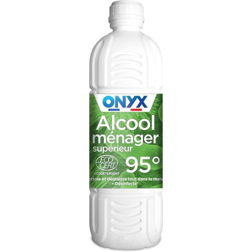 Alcool Ménager Supérieur 95° - Désinfectant - Nettoyant - Élimine les Bactéries et Microbes - Ecocert - 100% d'Ingrédients d'Origine Naturelle - Fabrication Française - 1L
