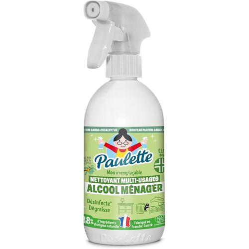 Alcool Ménager Sauge Eucalyptus - Désinfectant Dégraissant Multi-Surfaces Ecocert - Fabriqué en France - 500 ml