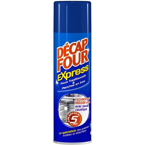 Décap'Four Express - Aérosol (400mL) - Nettoyant Four Ultra Dégraissant - Formule Avec Soude Caustique