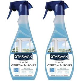 Nettoyant Spécial Vitres et Miroirs - 500 ml - Idéal Contre la Poussière et la Pluie - Haute Teneur en Alcool - Séchage Rapide - Sans Traces - Pratique (Lot de 2)