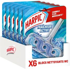 lot de 6 Blocs WC- Nettoyant WC Fraîcheur Active Explosion marine anti-tache & anti-calcaire - 6 unités