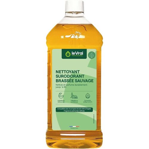 KALANKA-LE VRAI PROFESSIONNEL - Détergent Parfumant - Nettoyant Sols - Jusqu`à 100 Lavages - Fabrication Française - Flacon 1 L - Senteur Brassée Sauvage