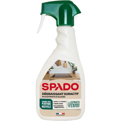 KALANKA-Spado - Dégraissant aux extraits d'algues - Nettoie en profondeur - Dissout les graisses - Parfum bambou - Contact alimentaire - Format gel - 500 ml - Fabrication française