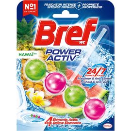 WC Power Activ' Exotic Hawaï ¿ 1 Bloc WC (50g) ¿ Produit Nettoyant WC ¿ Anti calcaire Mousse Nettoyante