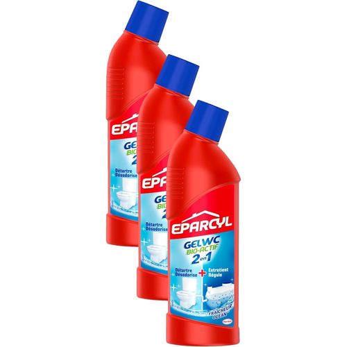 2en1 - Gel WC Spécial (0.750L) - Produit WC Détartrant + Entretien Fosse Septique - Fraicheur Océan (Lot de 3)