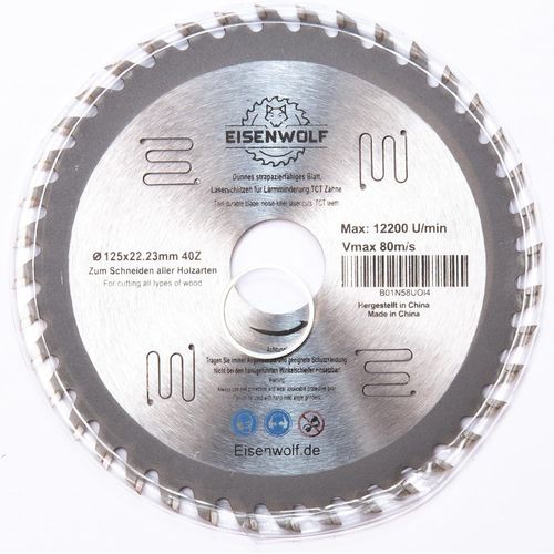 Lame de Scie Circulaire pour Meuleuse d'Angle de Qualité Supérieure 125 mm pour Coupe de Bois