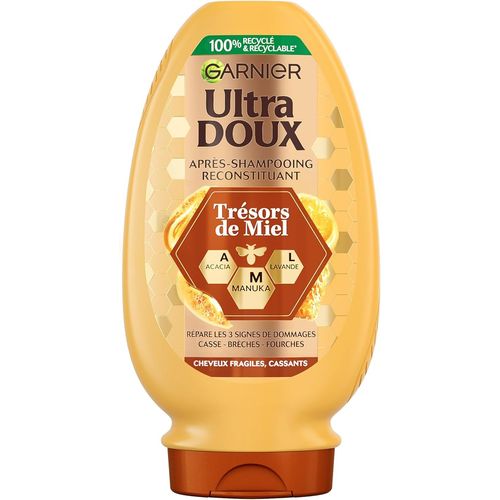 Ultra Doux - Après-Shampoing Reconstituant - Enrichi En Acacia, Lavande & Manuka - Pour Cheveux Fragiles & Cassants - Trésors De Miel - 200 Ml 
